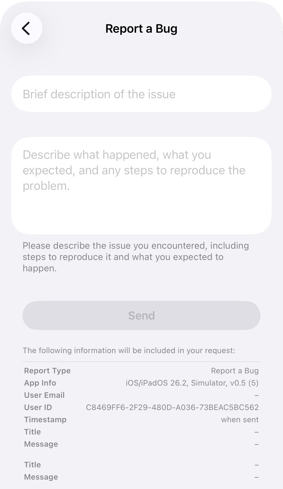 report a bug